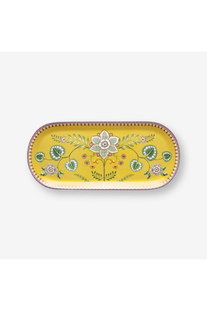 Lily & Lotus Yellow Porcelain Serving Plate 33 cm