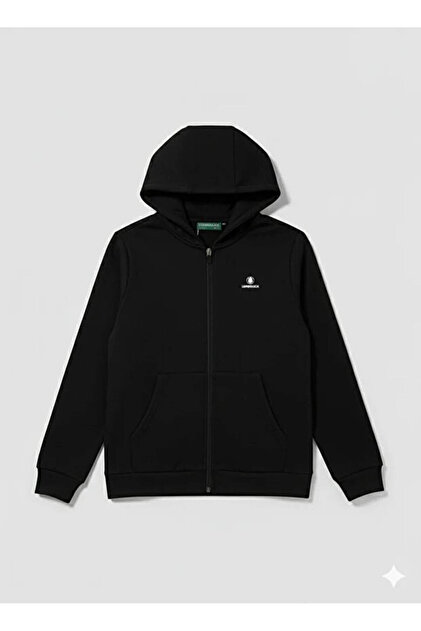 ぷぅ Lumberjack Kids SN72 FZ Hoodie 6FX Siyah Erkek Çocuk Sweatshirt
