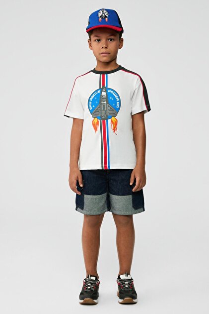 BG Store Boys' White T-shirt