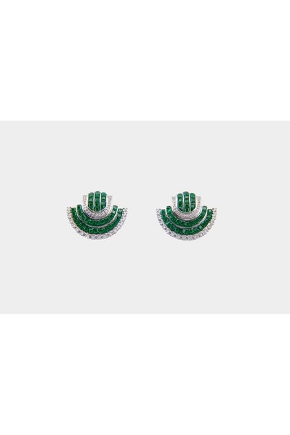 Emerald Radiance Stud Earrings