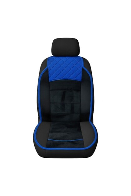 Huse Premium 1+1 pentru scaune fata, Negru + Albastru