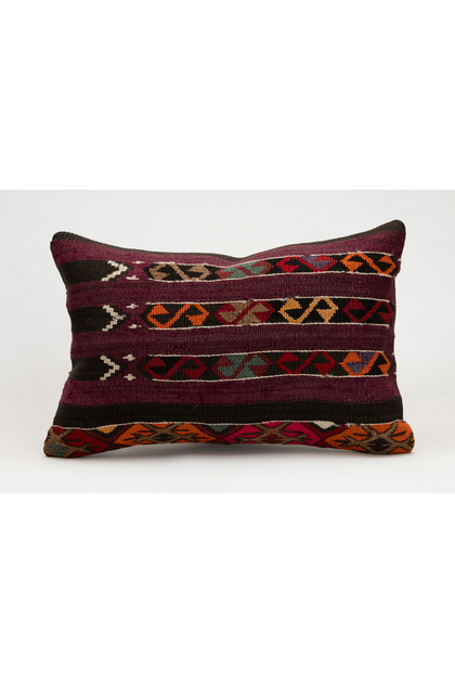 Vintage Pillow Cushion Cover Made from Handmade Old Kilim, 40X60 Cm, Wool