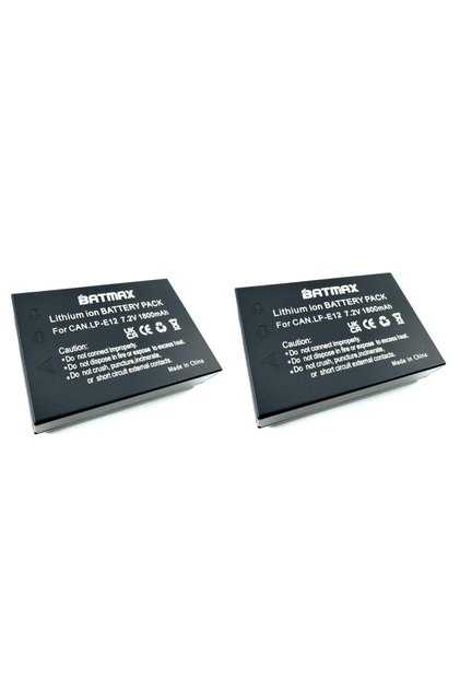 2x Acumulator/Baterie pentru Canon LP-E12 1800 mAh