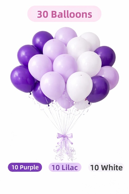 👉 "30 Pieces Mixed Color Balloon Set" | Premium Party, Birthday and Organization Decoration Set Ornament