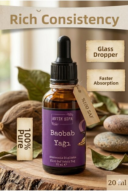 Baobab Oil 20ml - 100% Pure Cold Pressed Baobab Oil