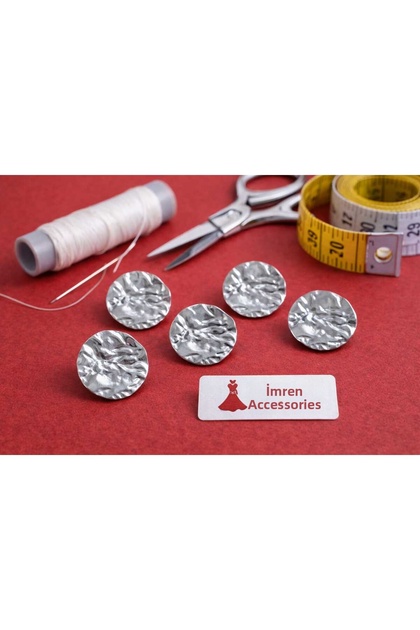 Gri argintiu D crytus 2,5 cm Buton metalic Set 6 bucăți Buton pentru haină Trench