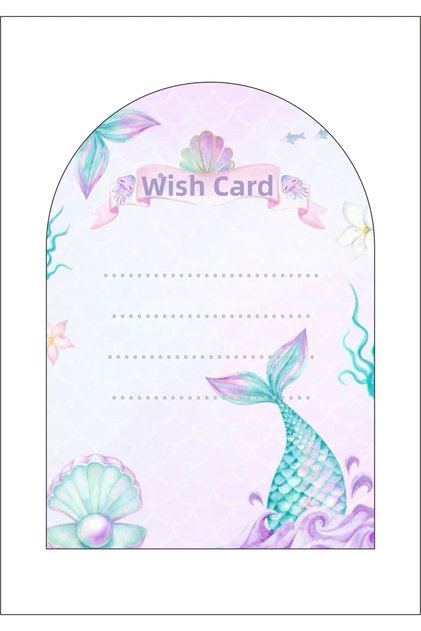 Mermaid Wish Card 18-Pack *Thick Paper 8*12 cm