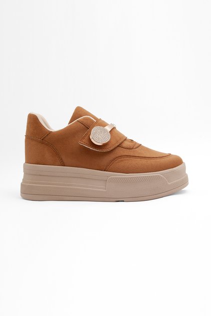 Mdl 1477 Gold Metal Stone Buckle Detailed Sports Shoes