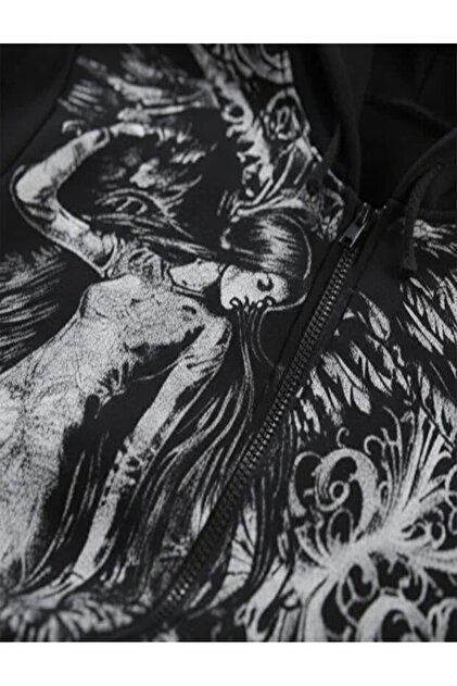Genel Markalar Siyah Vintage Angel Affliction Cyber Grunge Y2K