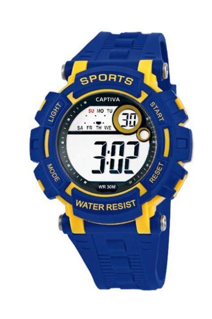 Fb Fan Digital 3 Atm Water Resistant Calendar-Stopwatch Alarm Silicone Watchband