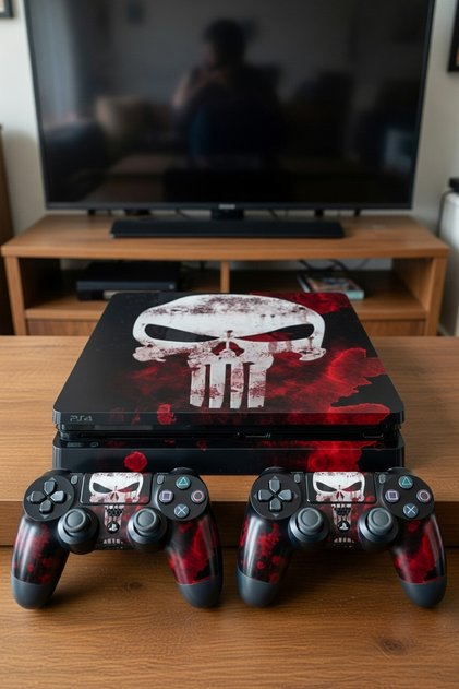 Skull Playstation 4 Slim Kasa Sticker Kaplama