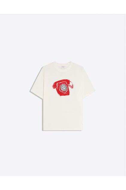 Γυναικείο μπλουζάκι Retro Call Printed Crew Neck Oversize Trend