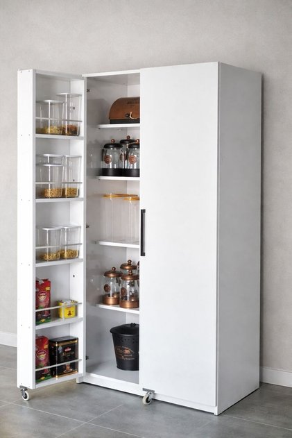 Erzak Dolabı %100 MDF Çok Amaçlı Beyaz