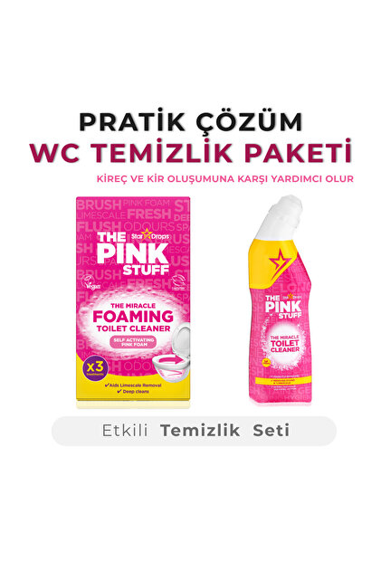 ThePinkStuff Mucizevi Tuvalet Temizleyici 750ml + Köpüren Tuvalet