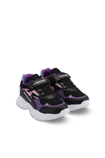 Slazenger SA13LF020-561 KEKOA F Siyah-Mor Çocuk Spor Ayakkabı