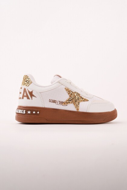 Galaxy Star Detailed Lace-Up Kids' Casual Sneakers Sports Shoes
