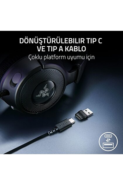 RAZER Kraken V4 X Kablolu 7.1 Ses Sistemli Oyuncu Kulaklık RZ04