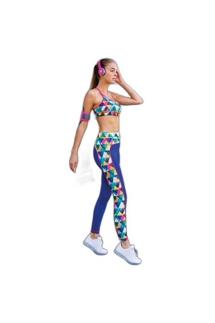 ŠARANE T126 (JOGA-FITNESS-PILATES-TRČANJE) SPORTSKE LEGGINGS JEDNOSTRUČNO DNO