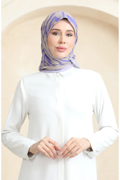 Soft Cotton Scarf 19092-16 Mink Lilac