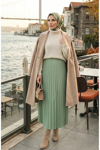Pleated skirt 0027-04 green green