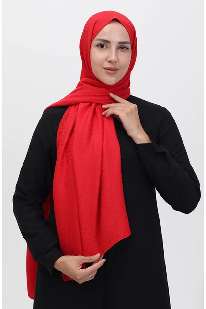 Madame Mary Floral Jacquard Shawl 19086-08 Red