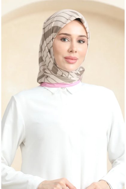 Soft Cotton Scarf 19093-05 Beige Milk Coffee