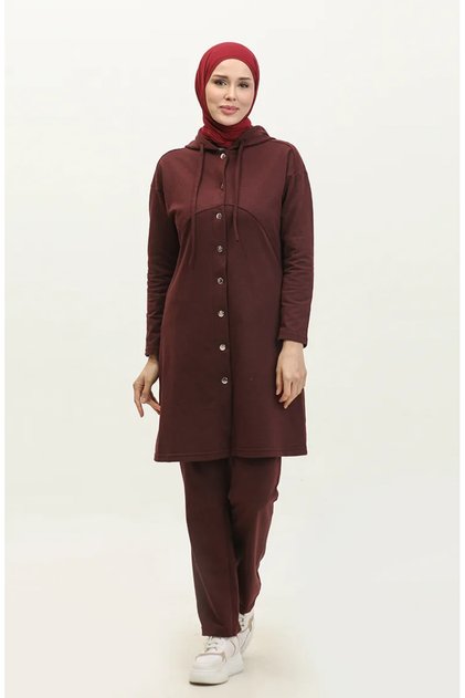 Double Tracksuit Set 3078-09 Plum