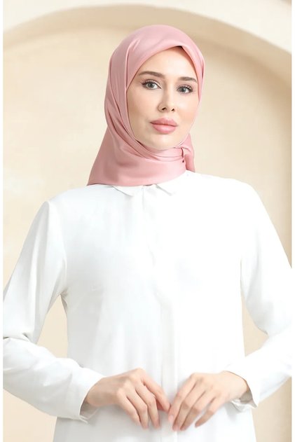 Düz Kristal Eşarp 70252-10 Yavruağzı
