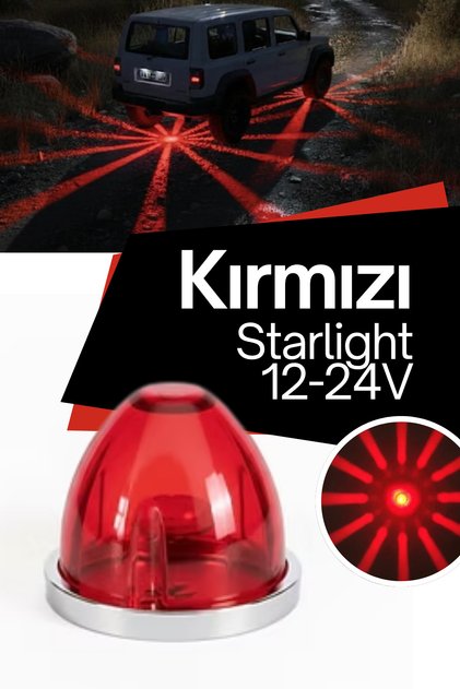 4 adet Çakar Modlu Araç Altı Starlight Ambiyans Ledi Kırmızı