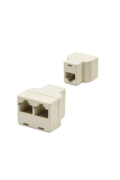 Rj 45 1 Female to 2 Female Converter 8P8C