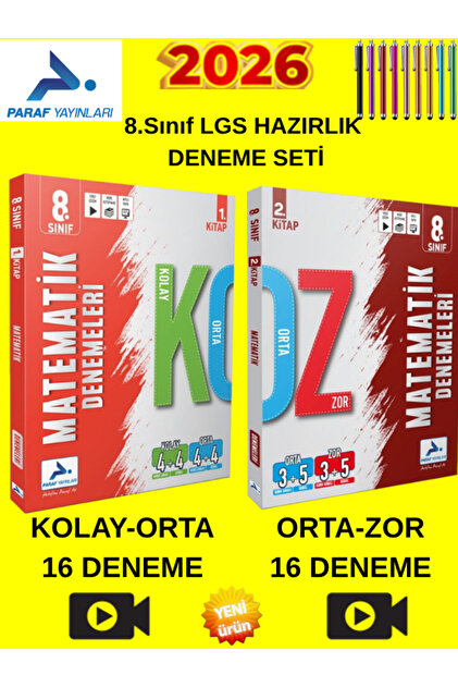 【在庫処分特価】wcs2024ヨコハマ　サプライセット Ens Yayıncılık Paraf 2026 Lgs Matematik 1-2.Kitap 32 Deneme Sınavı
