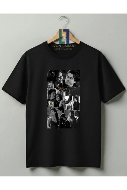 The Vampire Diaries Σχεδιασμένο Unisex T-Shirt από 100% βαμβάκι υψηλής ποιότητας με στάμπα TVD