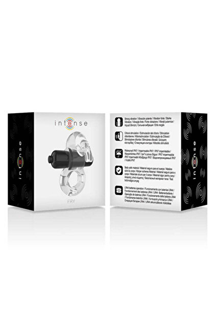Inel vibrant transparent pentru penis