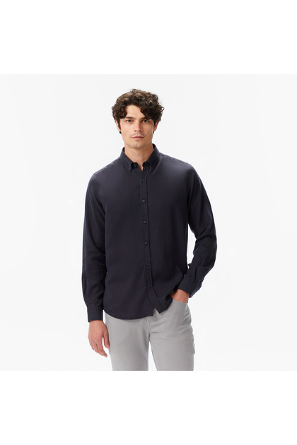 Erkek Siyah Classic Fit Gömlek