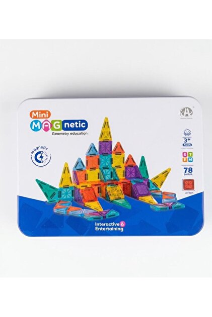 Nextohaps Toys Mini Magnetic Tiles 78 Parça 3.75cm Mini Manyetik
