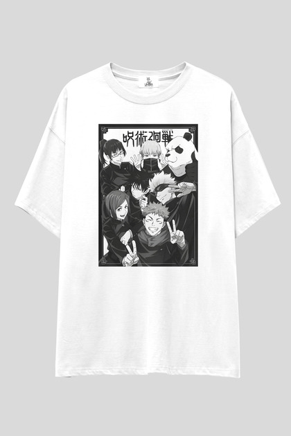 Jujutsu Kaisen T-Shirt | Unisex 100% Cotton Black & White Anime Printed Custom Design Tee