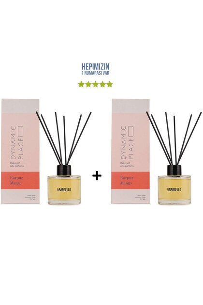 2x Karpuz Mango Dekoratif Ortam Kokusu 120 ml Dymanic Place - Bambu Çubuklu