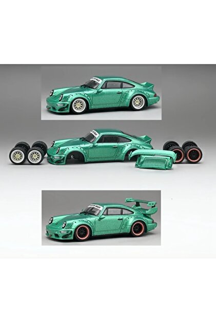 HOT WHEELS CM Model Porsche RWB 964 Wide Body Metallic Green