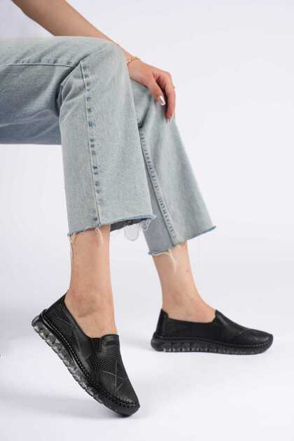Genuine Leather Women's Orthopedic Casual Shoes Summer Perforated Breathable Comfortable Women's Shoes