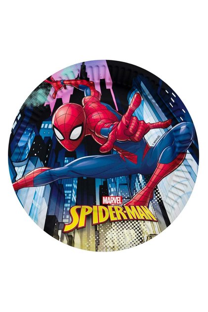 Farfurii de Carton Spiderman 19.5 centimetri - 6buc