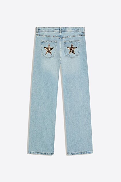 Bershka Yıldız zımba detaylı baggy fit jean - Fiyatı, Yorumları