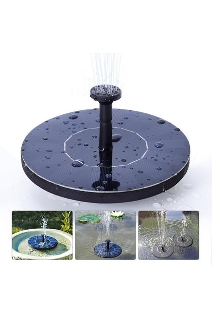 Fantana Arteziana pentru Gradina, Solara, Automata, Rotunda, 3 Moduri de Pulverizare, Negru, 16 cm