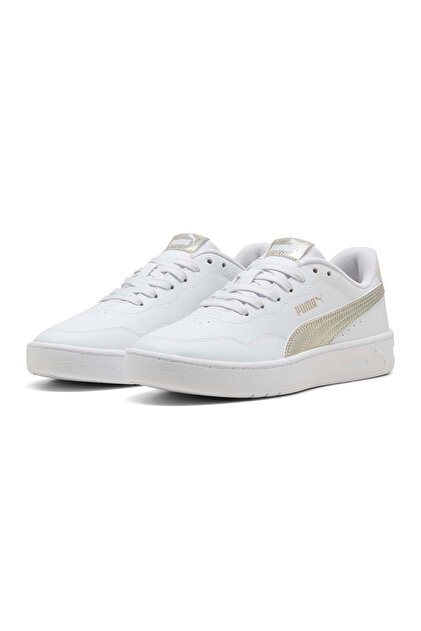 Puma Court Lally Metallic Whisper Kadın Beyaz Sneaker Ayakkabı