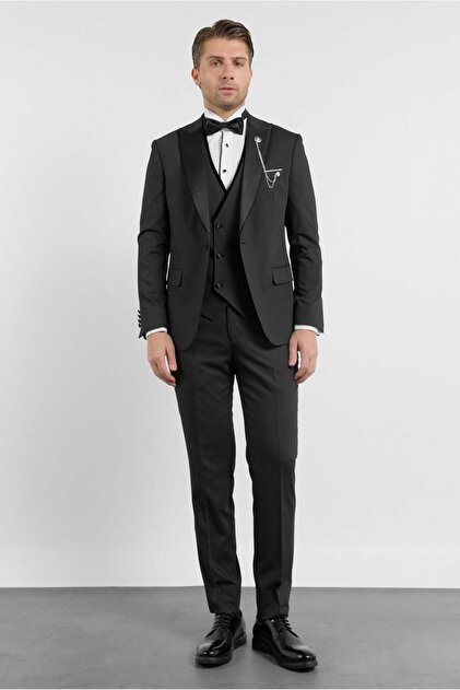 taka,s　storeネイビー10 İmza Lacivert Kırlangıç Yaka Kruvaze 6 Drop Slim Fit Tam Astar