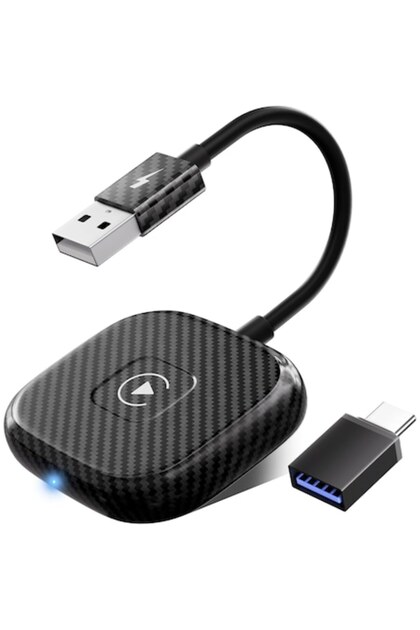 Adaptor CarPlay Wireless Premium, Compatibil cu iPhone iOS 11+, Plug & Play, Include adaptor USB-C