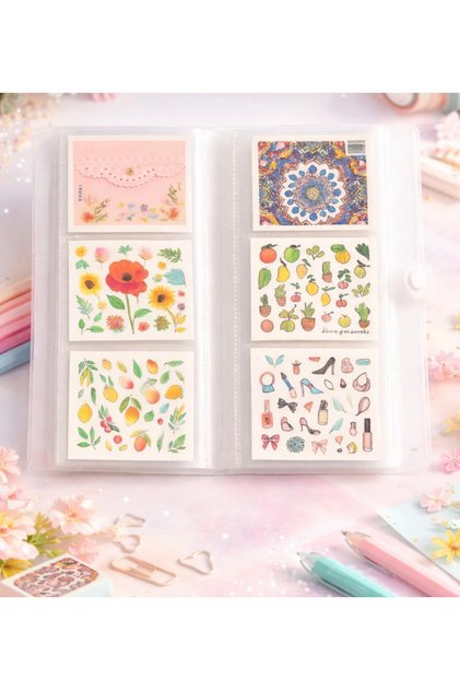 Photo Album, Jewelry Notebook and Nail Sticker Album 120Pcs, 6Cmx9Cm