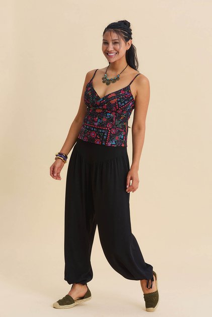 Comfortable Cut, Gathered Cuffs, Women's High Waist Trousers