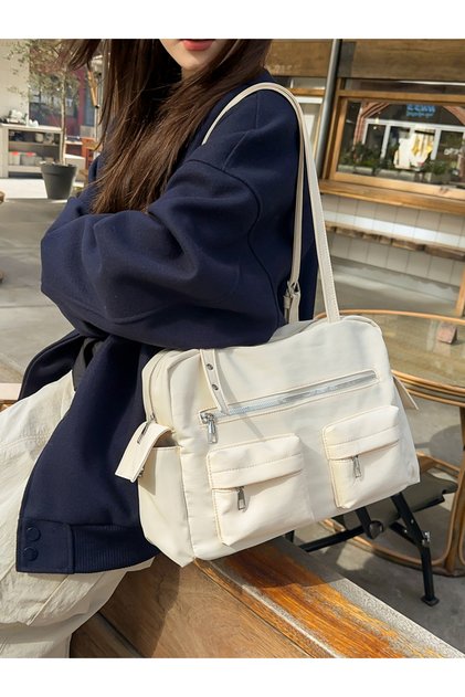White Double Strap Shoulder Bag
