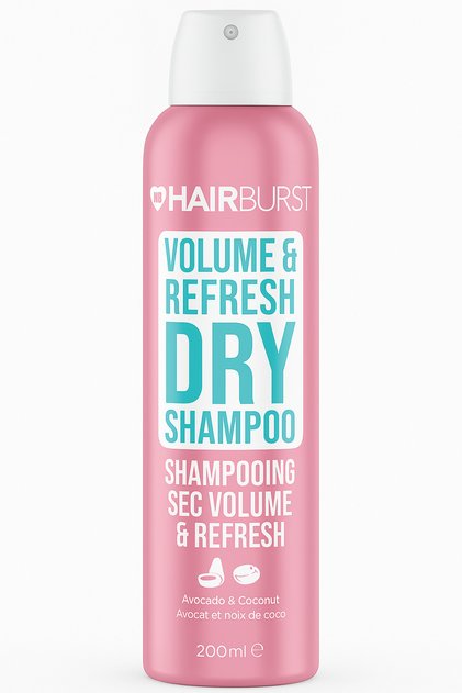 HAIR BURST Dry Shampoo 200ml– Volume & Refresh, No Residue, Oil Control, Texture & Root Lift