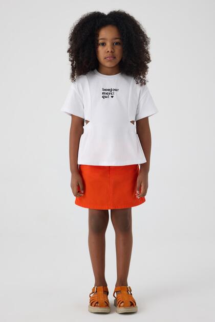 BG Store Girls' White T-Shirt